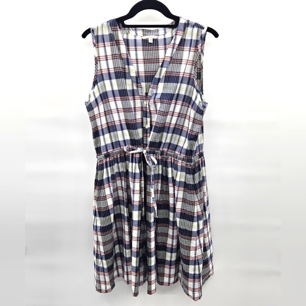 GAP Plaid Sleeveless Dress - Red, Blue, White
